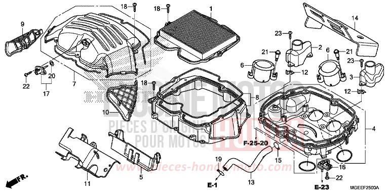 FILTRE A AIR de VFR1200F DCT TITANIUM BLADE METALLIC (YR316) 2015